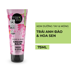 Kem Dưỡng Tay & Móng Organic Shop 75ml,  giúp dưỡng ẩm da tay mềm mại, phục hồi và dưỡng móng chắc khoẻ
