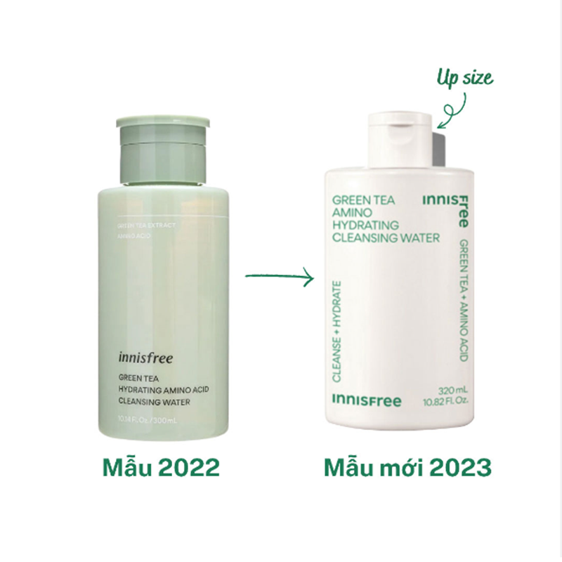 Tẩy Trang Innisfree 320ml Green Tea Amino Acid Mẫu Mới