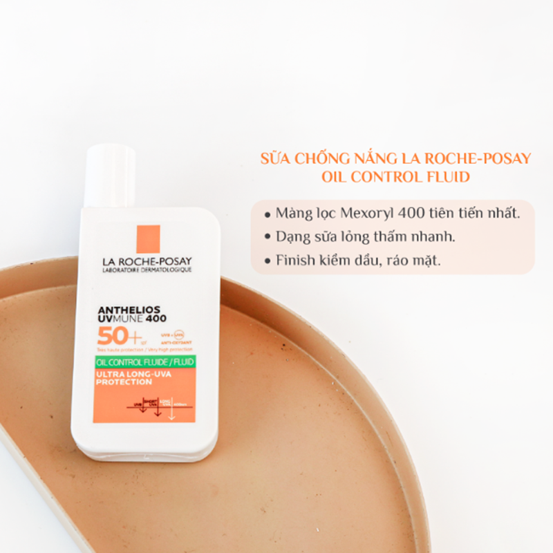 Sữa Chống Nắng La Roche-posay 50ml Anthelios Uvmune400 Oil Control Fluid Vạch Xanh