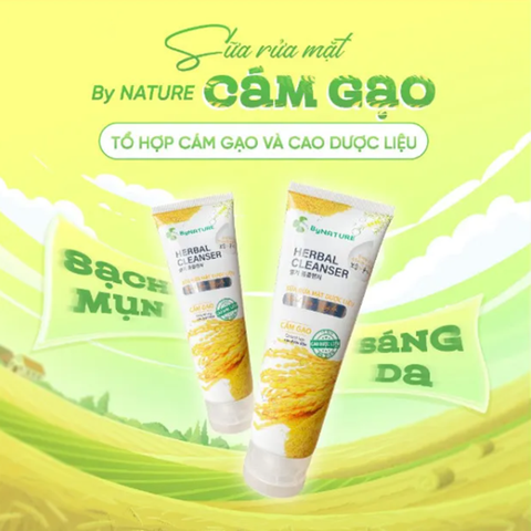 Sửa Rửa Mặt Dược Liệu Bynature 120g Cám Gạo