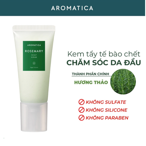 Muối Tẩy Tế Bào Chết Aromatica Rosemary Scalp Scrub 165g Da Đầu