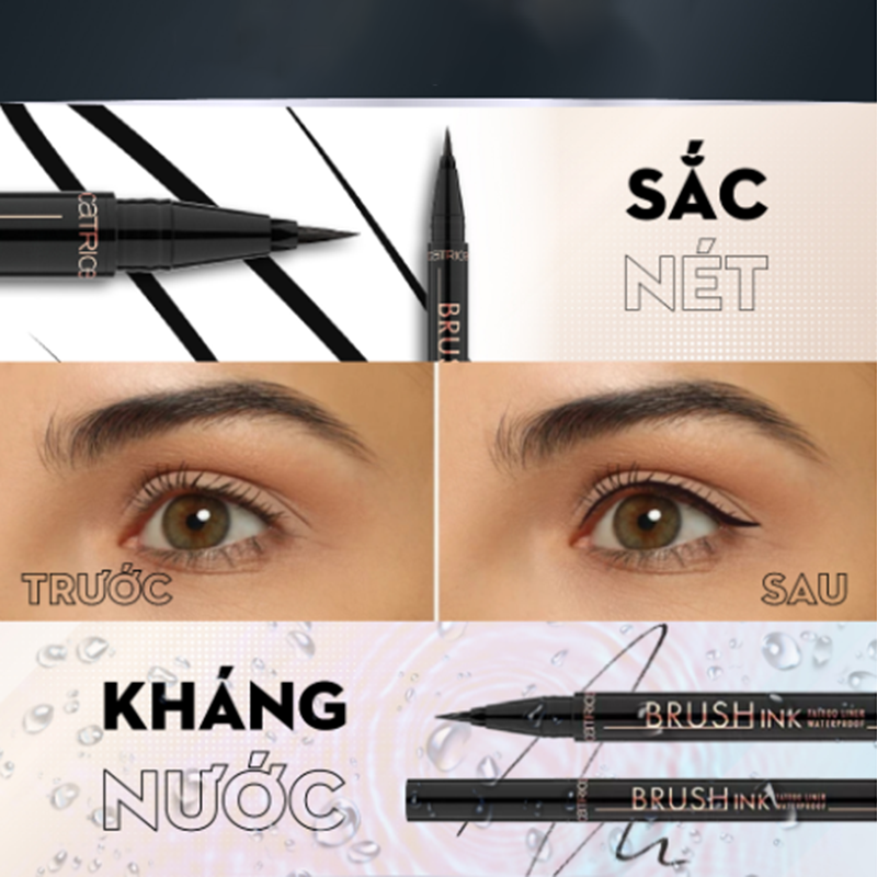 Kẻ Mắt Nước Catrice Brush Ink Tattoo Liner Waterproof 1.0ml