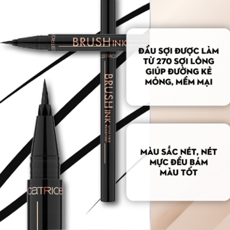 Kẻ Mắt Nước Catrice Brush Ink Tattoo Liner Waterproof 1.0ml