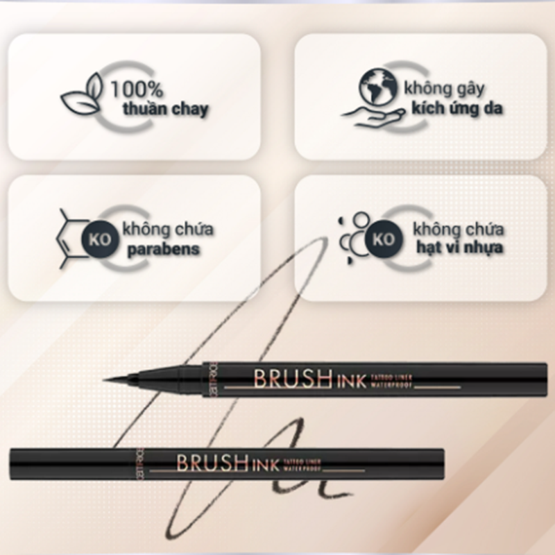 Kẻ Mắt Nước Catrice Brush Ink Tattoo Liner Waterproof 1.0ml