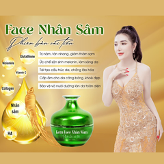 Kem Face Nhân Sâm N-collagen 25g Xanh Cải Tiến, Giảm nám, tàn nhang, tặng kèm kem chống nắng