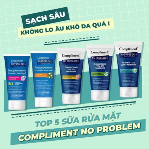 Sữa Rữa Mặt Compliment 200ml, Giảm mụn, hạn chế dầu, cấp ẩm cho da