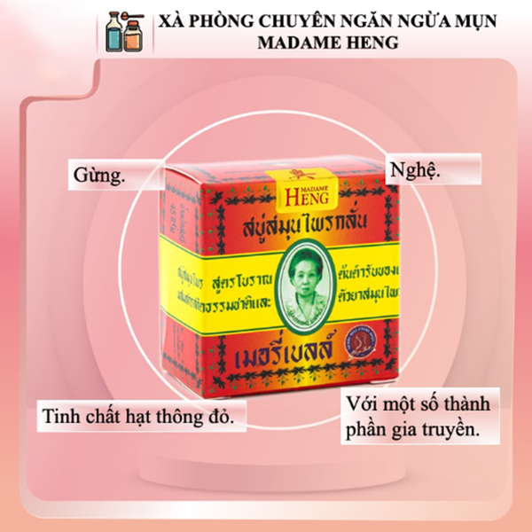 Xà Phòng Madame Heng 160g, Ngừa mụn lưng hiệu quả