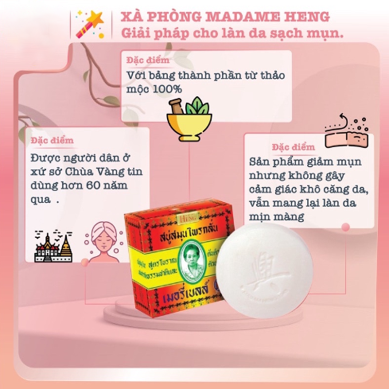 Xà Phòng Madame Heng 160g, Ngừa mụn lưng hiệu quả