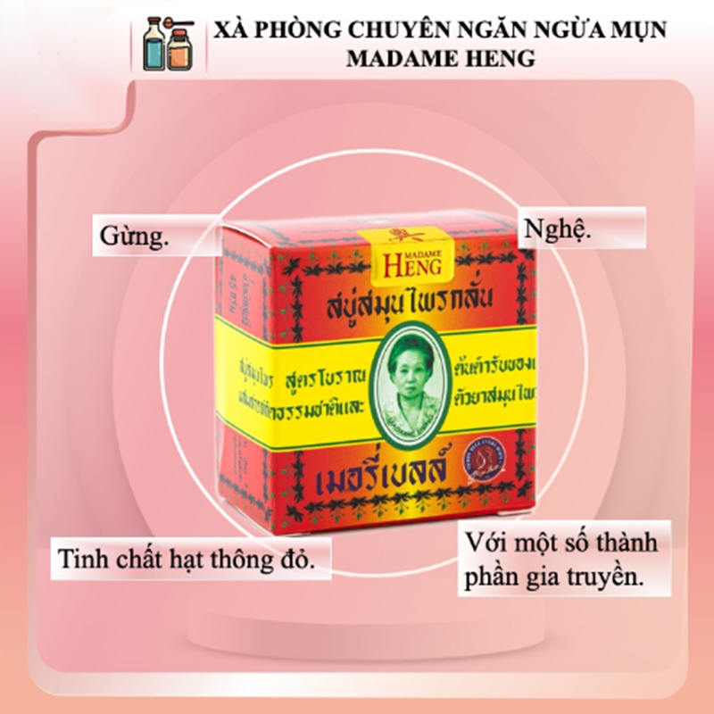 Xà Phòng Madame Heng 160g, Ngừa mụn lưng hiệu quả