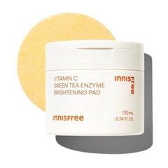 Toner Pad Dưỡng Sáng Da Innisfree Vitamin C Green Tea Enzyme Brightening Pad 170ml 60 Miếng