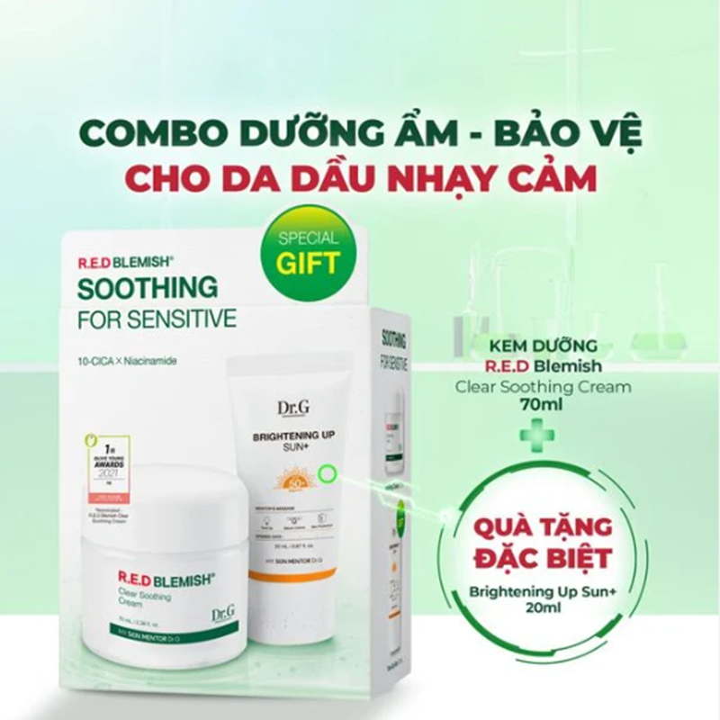 Bộ Drr.g Kem Dưỡng 70ml Và Chống Nắng 20ml