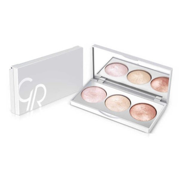 Phấn Tạo Khối Và Bắt Sáng Golden Rose 3 Ô