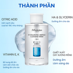 Nước Tẩy Trang Jmsolution 500ml H9 Hyaluronic Ampoule Cleansing Water