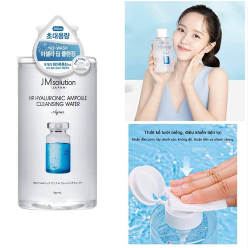 Nước Tẩy Trang Jmsolution 500ml H9 Hyaluronic Ampoule Cleansing Water