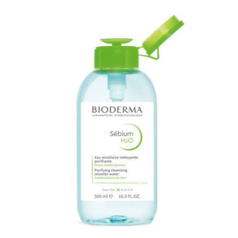 Tẩy Trang Bioderma 500ml Sebium H2o Xanh Nắp Nhấn