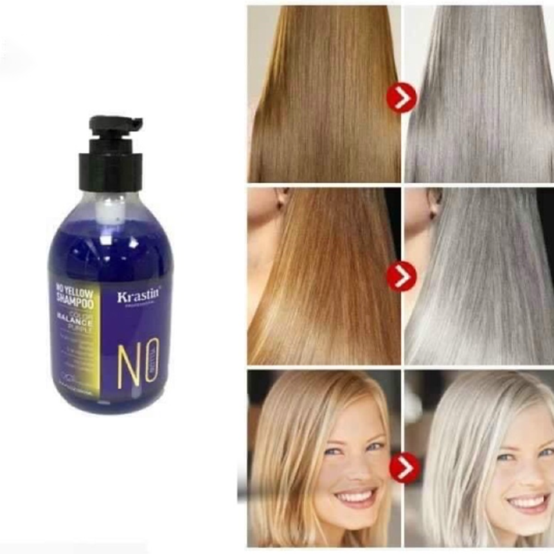 Dầu Gội Tím Khử Vàng Krastin No Yellow 280ml, loại bỏ sắc vàng và xỉn màu