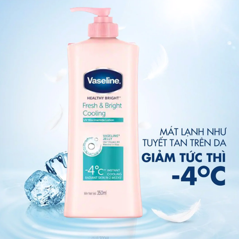 Sữa Dưỡng Thể Vaseline 350ml Fresh & Bright Cooling -4 Độ C