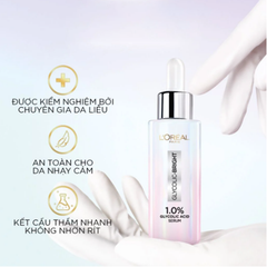 Serum L'oreal 30ml Glycolic-bright Instant Glowing Serum 1.0% Glycolic Acid Dưỡng Sáng Mờ Nám