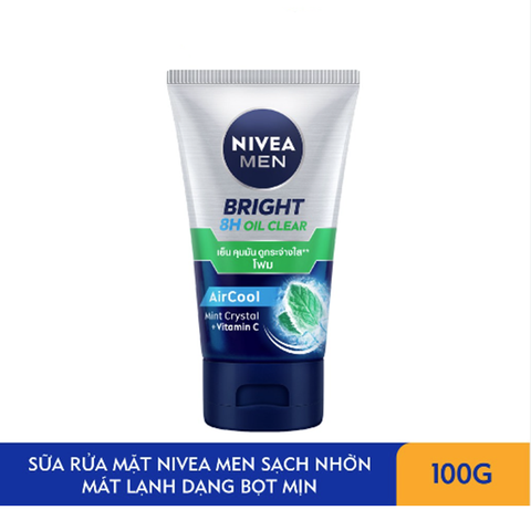 Sữa Rửa Mặt Nam Nivea Nam 100g Aircool Bọt mịn