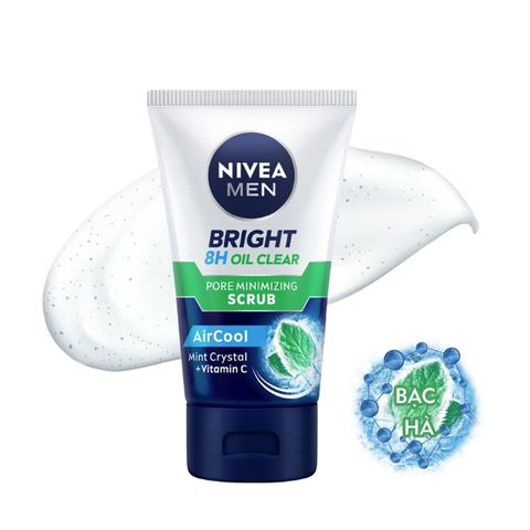 Sữa Rửa Mặt Nam Nivea Nam 100g Aircool Hạt Mát Xa (88880)