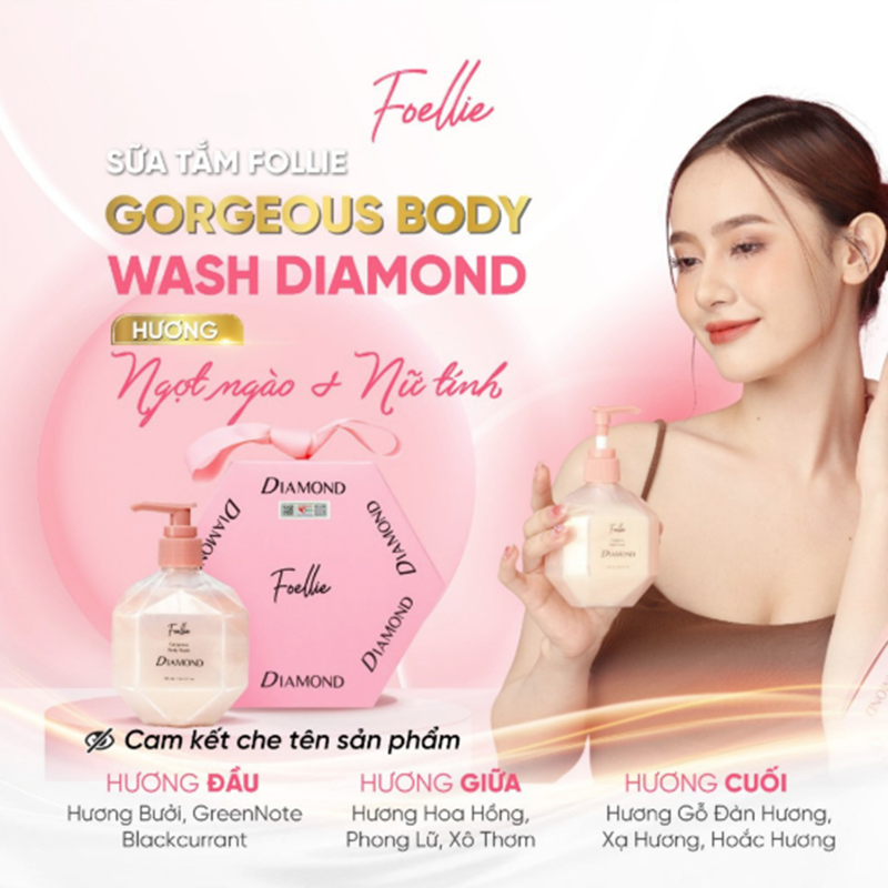 Sữa Tắm Foellie Diamond 285ml