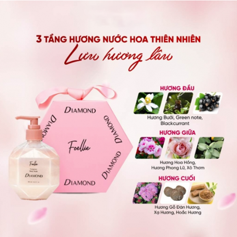 Sữa Tắm Foellie Diamond 285ml