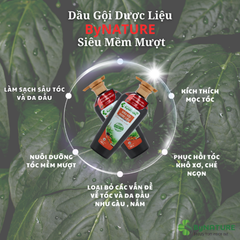 Dầu Gội Dược Liệu Bynature 600g Siêu Mềm Mượt, CóTặng Kèm
