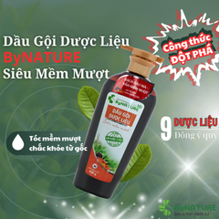 Dầu Gội Dược Liệu Bynature 600g Siêu Mềm Mượt, CóTặng Kèm