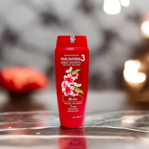 Dầu Gội Thái Dương 3 200ml Đỏ Hoa Đào