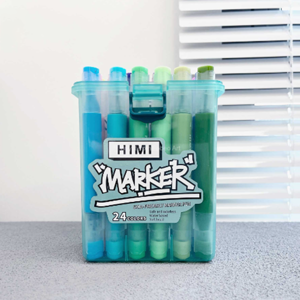 Hộp Bút Lông Màu Himi Skin-friendly Marker Pen 24 Màu