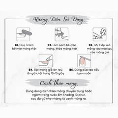 Giấy Nail Box Gắn Móng Chân Giả 5 Miếng