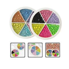 Khay Bi Tròn Màu Mix Size, Dùng Gắn Móng Nail