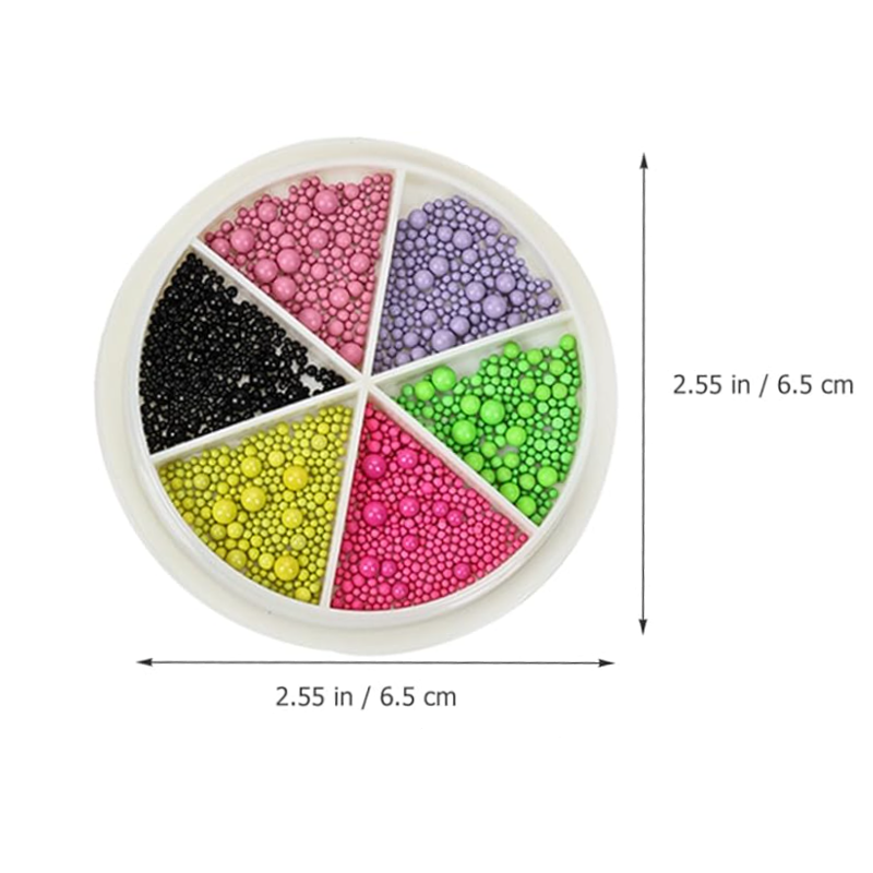 Khay Bi Tròn Màu Mix Size, Dùng Gắn Móng Nail