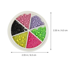 Khay Bi Tròn Màu Mix Size, Dùng Gắn Móng Nail