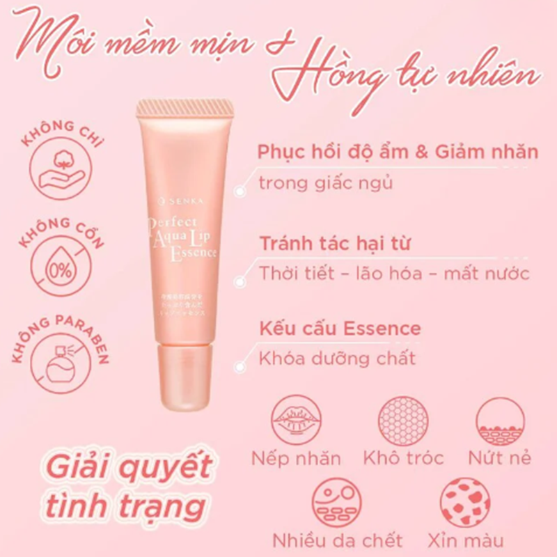 Bộ Tinh Chất Dưỡng Môi Senka 10g + Son 4.5g