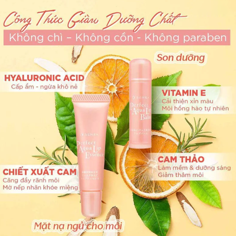 Bộ Tinh Chất Dưỡng Môi Senka 10g + Son 4.5g