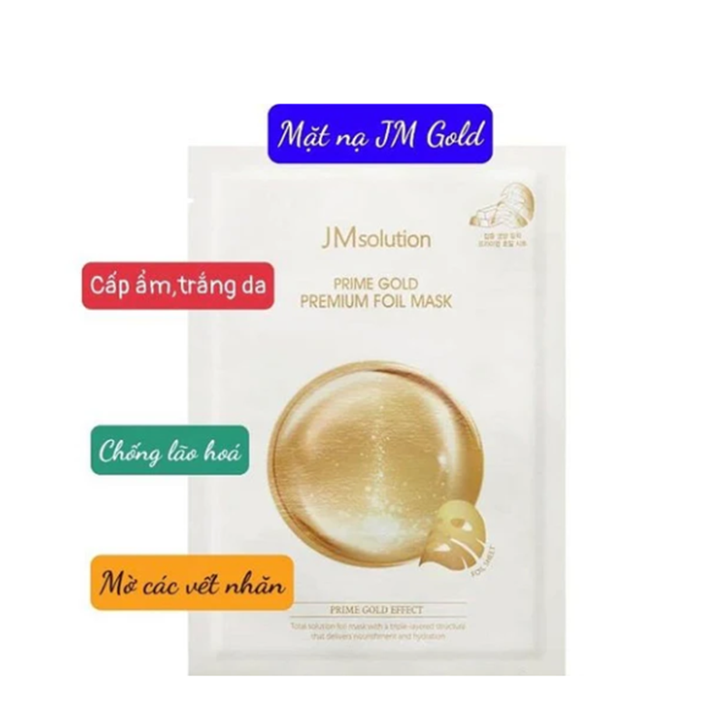 Mặt Nạ Jm Solution Prime Gold Effect 35ml, nâng cơ, chống lão hóa