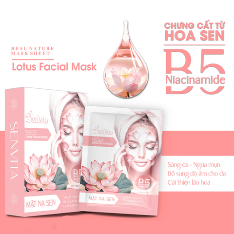 Mặt Nạ Sen Vita B5 30g, Sáng da, ngừa mụn