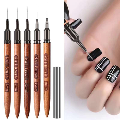 Cọ Râu Nail Brush Cán Gỗ Siêu Mảnh