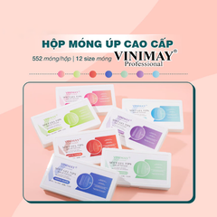 Móng Up Dẻo Vinimay, Hộp 552 móng tay giả đủ form (phom tròn, tròn nhọn, nhọn, vuông, thang)