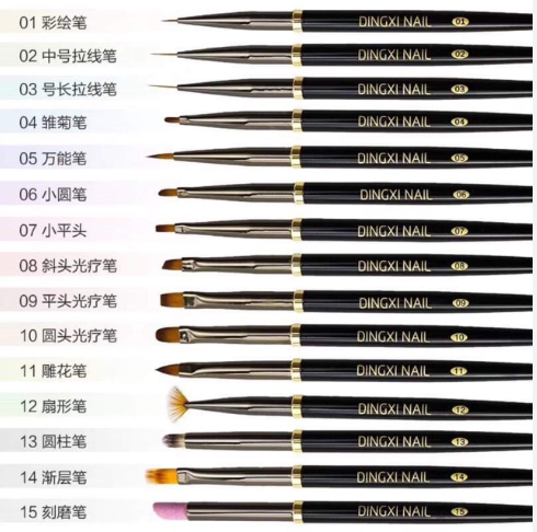 Cọ Nail Dingxi 15 Cây Lẻ 02