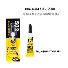 Keo 502 Deli 7146 3G, dán gỗ, giày da, gốm, điện tử, gia dụng, độ dính cao, chắn chắn