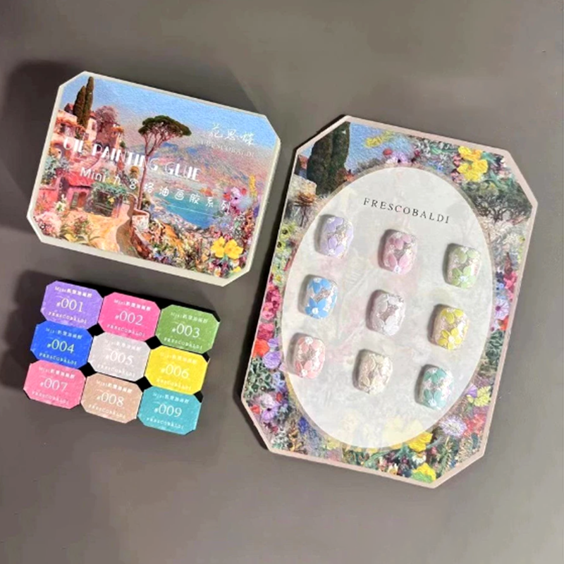 Set Gel Vẽ Nail Nổi Thạch Cao Frescobald - 9 Màu