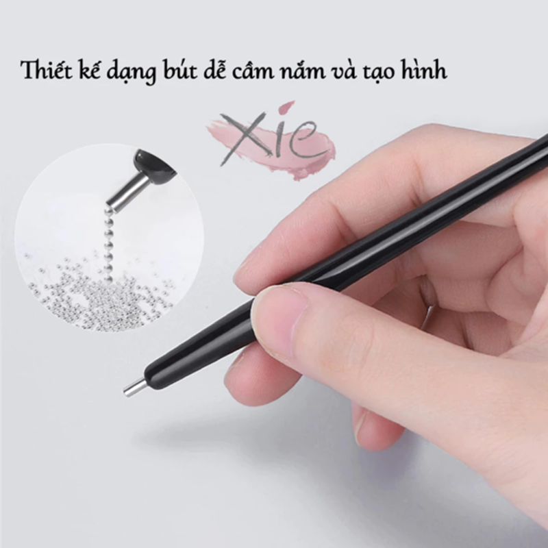 Bút Nam Châm Cán Đen, Bút nam châm hút từ hút bi làm nail