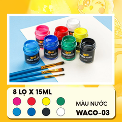 Màu Nước Thiên Long Waco 8 Màu, 12 màu