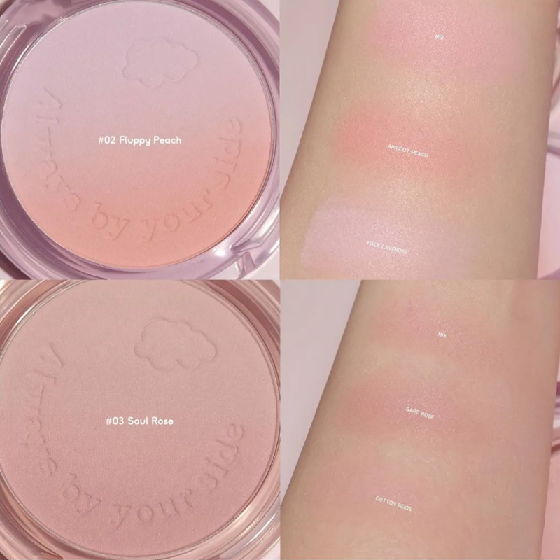 Má Hồng 2 màu Peripera Pure Blushed Custom Cheek 4.2g 1 Ô, tạo hiệu ứng màu loang ấn tượng
