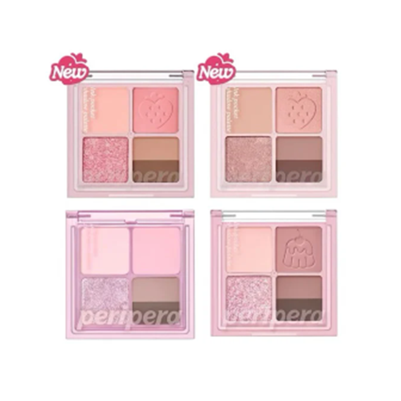 Màu Mắt Peripera Ink Pocket Shadow Palette 4 Ô, độ bám màu tốt, lâu trôi, mang lại hiệu ứng bóng mượt cao