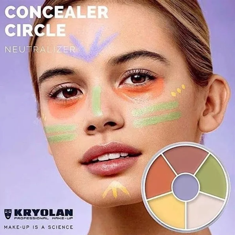 Triệt Sắc Kryolan Mini Mặt Cười 10g 6 Ô Màu
