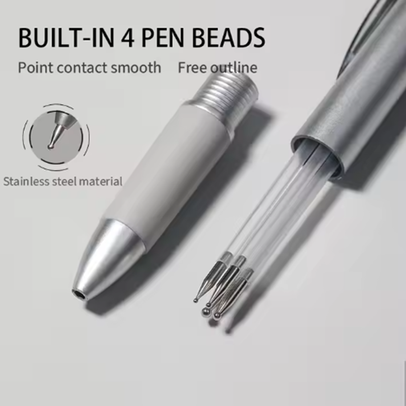 Bút Bấm Cọ Bi Lorossi, Bút Vẽ móng, 4 kích cở đầu hạt (0.6, 0.8, 1.0, 2.0)