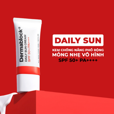 Kem Chống Nắng Dermablock 35ml Phổ Rộng Mỏng Nhẹ Vô Hình Đỏ